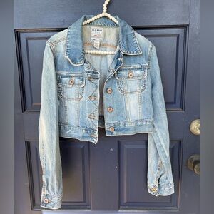 Old Navy Light Blue Denim Jacket - Cropped